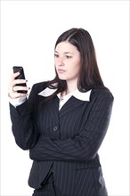Businesswoman using a smartphone