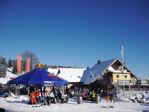 Apres-ski in a valley at Mt Feldberg in the Black Forest