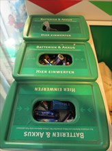 Scrap battery collection station in a department store