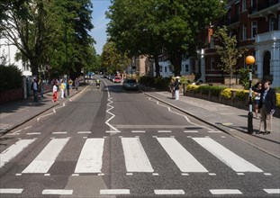 Zebra crossing of the famous Beatles album cover