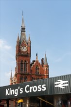 Neo-Gothic St Pancras station with clock tower