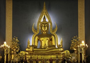 Golden Buddha in the mountain temple of Wat Phrathat Doi Suthep