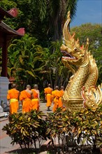 Naga figure at Viharn Luang