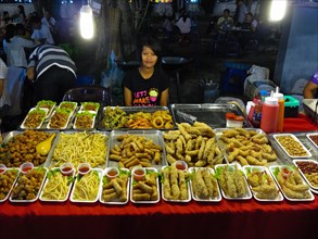 Salesgirl at a night market