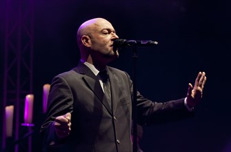 Der Graf' singer of 'Unheilig' performing live at a concert in Aschheim