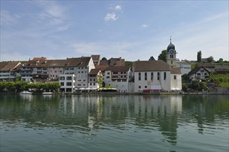 View over the Rhine on the old town