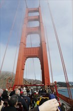 Bus ride on the Golden Gate Bridge
