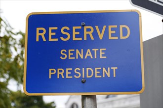 Reserved parking space for the senate president
