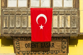 Facade with a Turkish flag