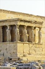 Southern portico of the Erechtheion temple with the Caryatids