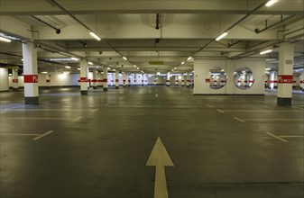 Empty underground car park