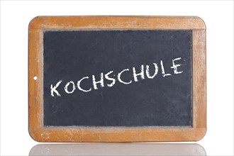 Old school blackboard with the word KOCHSCHULE