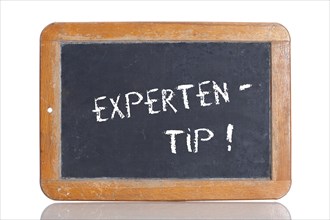 Old school blackboard with the term EXPERTENTIPP