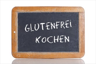 Old school blackboard with the term GLUTENFREI KOCHEN