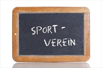 Old school blackboard with the term SPORTVEREIN