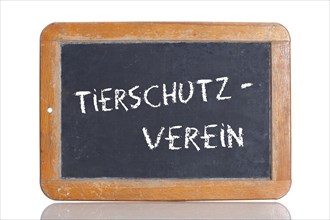 Old school blackboard with the term TIERSCHUTZVEREIN