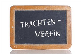 Old school blackboard with the term TRACHTENVEREIN