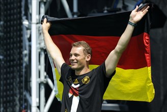 Manuel Neuer with the Germany flag