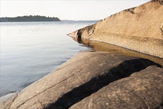 Rocks and water