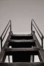 Steps of a slide on a playground