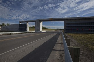 A flood wall built by the Army Corps of Engineers after Hurricane Katrina to protect the New Orleans area from future storms