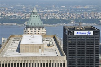 Panoramic view from the Top of the Rock observation deck at the Rockefeller Center of the Exxon Building