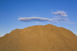 Mound of sand in a commercial sandpit