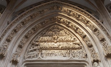 Tympanum on the portal the Church of Saint-Maclou