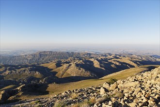 View from Mount Nemrut towards the south across the Ataturk Dam