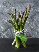 Bunch of fresh English organic asparagus spears