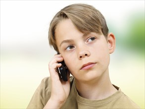 Teenager using a mobile phone