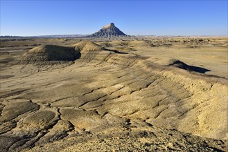 Factory Butte in the bentonite hills of Caineville desert