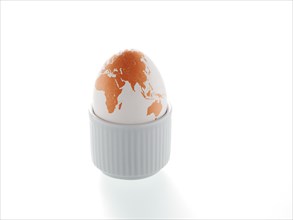 Egg as a globe with Europe