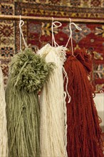 Wool in a carpet factory