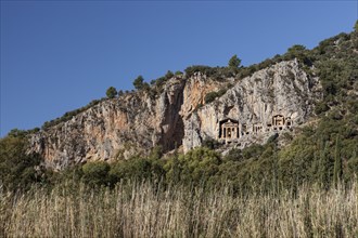 Rock tombs of the ancient city of Kaunos