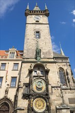 Prague's Astronomical Clock or Orloj on the Old Town Hall