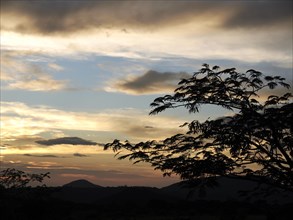 Evening sky at dusk in Ricon de la Vieja National Park