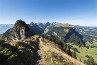 View of the Appenzell Alps as seen from the geological mountain trail
