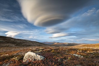 Autumnal Tundral landscape in Dovrefjell