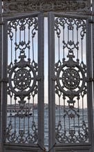 Gate with views of the Bosphorus from Dolmabahce Palace