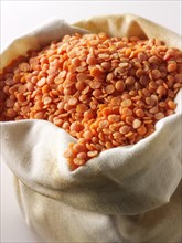 Organic orange lentils