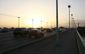 Traffic at sunrise