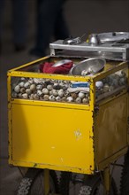 Quail eggs on a food stand in Chachapoyas