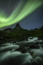 Northern Lights (Aurora Borealis) over Berg Stetind
