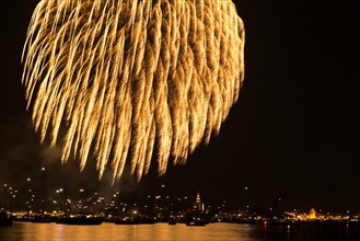 Fireworks during Seenachtsfest festival in Konstanz