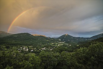 Rainbow over the valley of Castellane