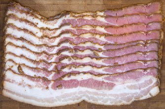 Sliced Tyrolean alpine bacon