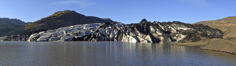 Panorama of the glacier Solheimajokull