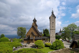 Romanesque stave church Wang with bell tower