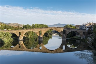 Romanesque bridge over Arga river